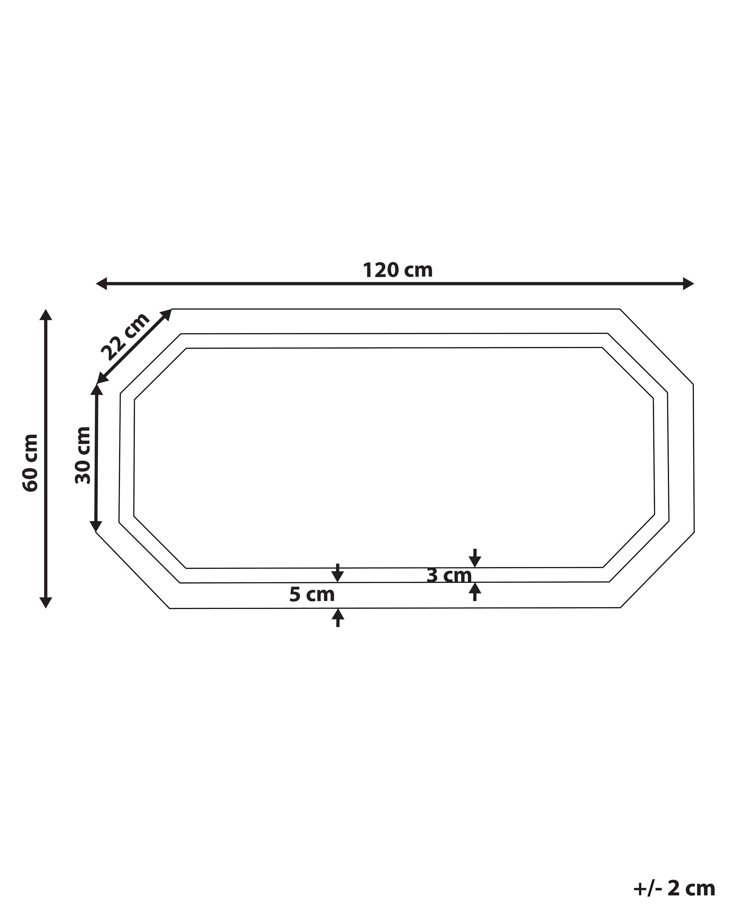 Beliani Miroir en Verre Moderne LOCMARIAQUER  