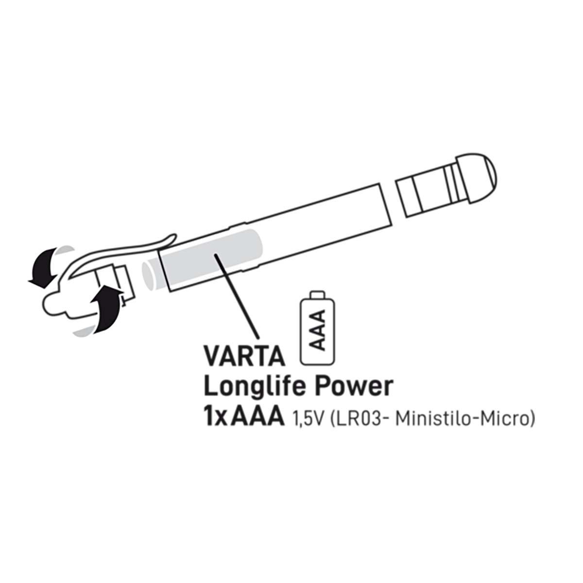 VARTA  Torcia LED 3 lm Argento 