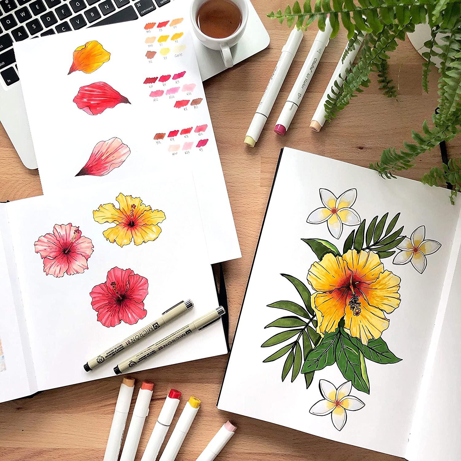 Ohuhu Kunst-Skizzenbuch mit Hardcover 156 Seiten  