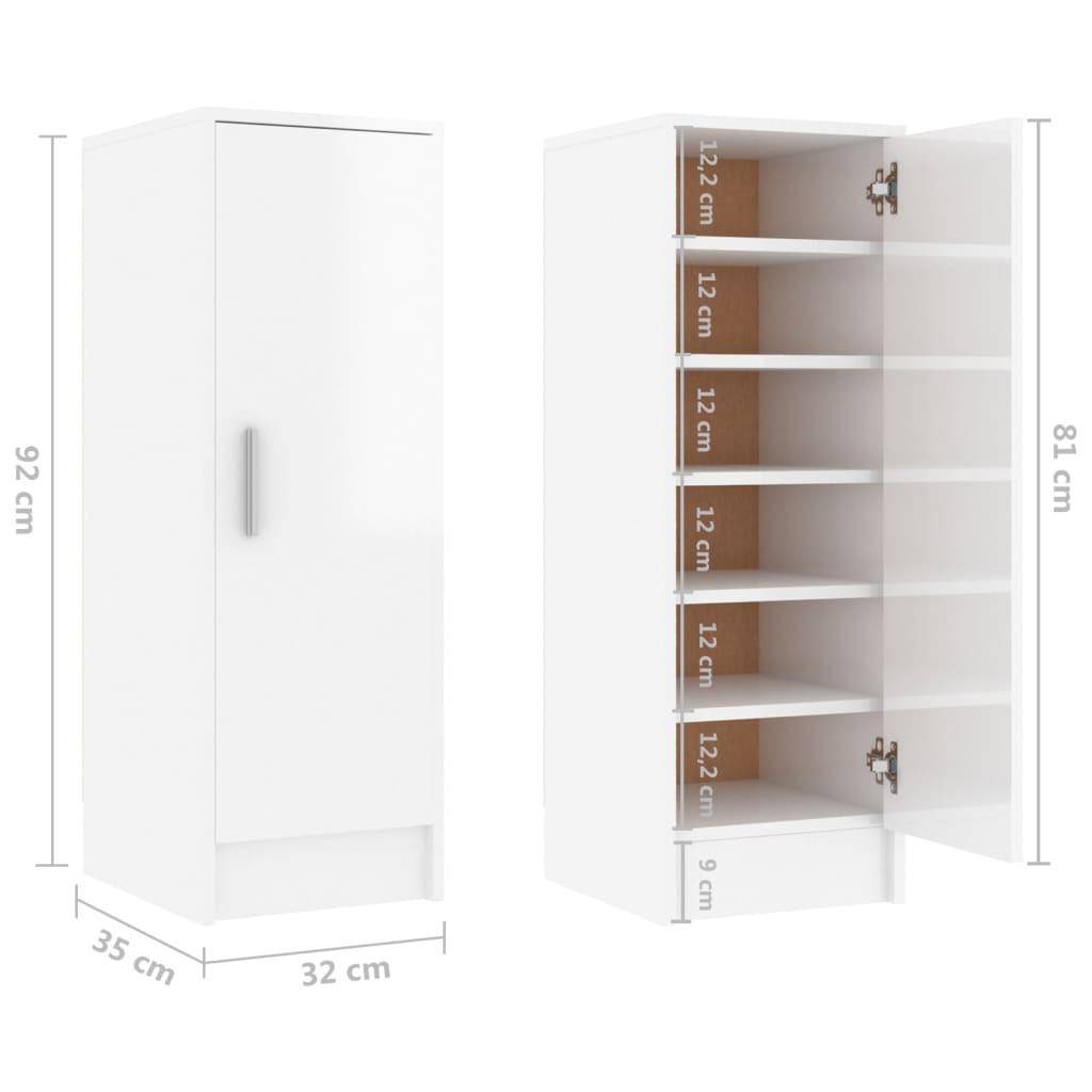 VidaXL Armoire à chaussures bois d'ingénierie  