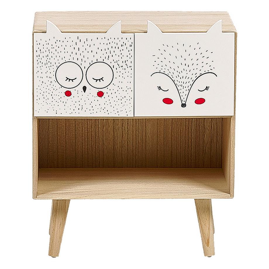 Beliani Nachttisch mit 2 Schubladen aus MDF-Platte Modern RUPERT  