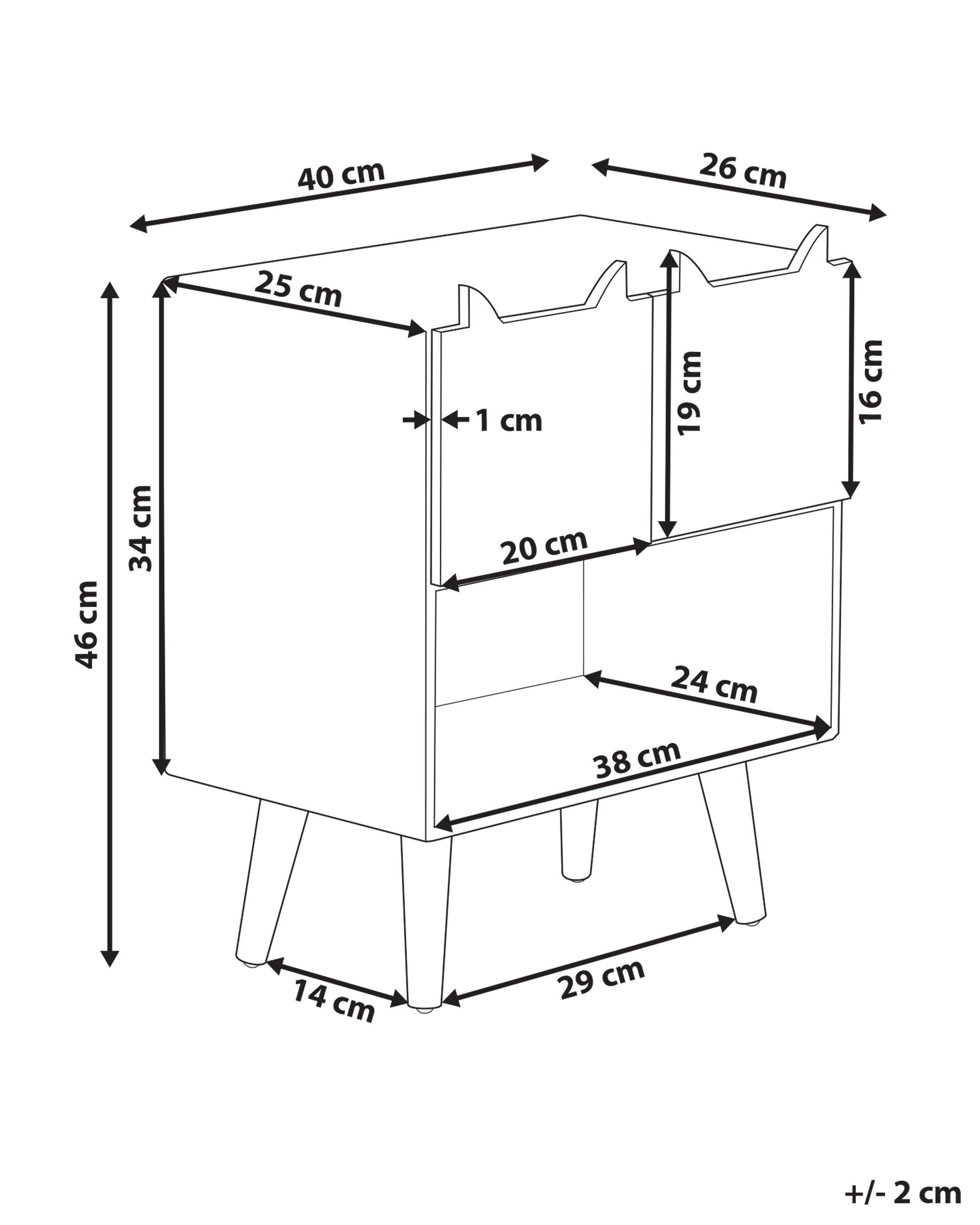 Beliani Nachttisch mit 2 Schubladen aus MDF-Platte Modern RUPERT  