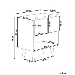 Beliani Nachttisch mit 2 Schubladen aus MDF-Platte Modern RUPERT  