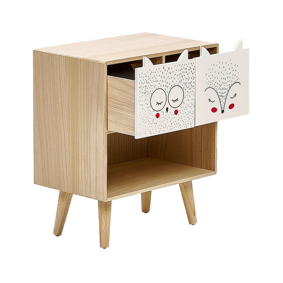Beliani Nachttisch mit 2 Schubladen aus MDF-Platte Modern RUPERT  
