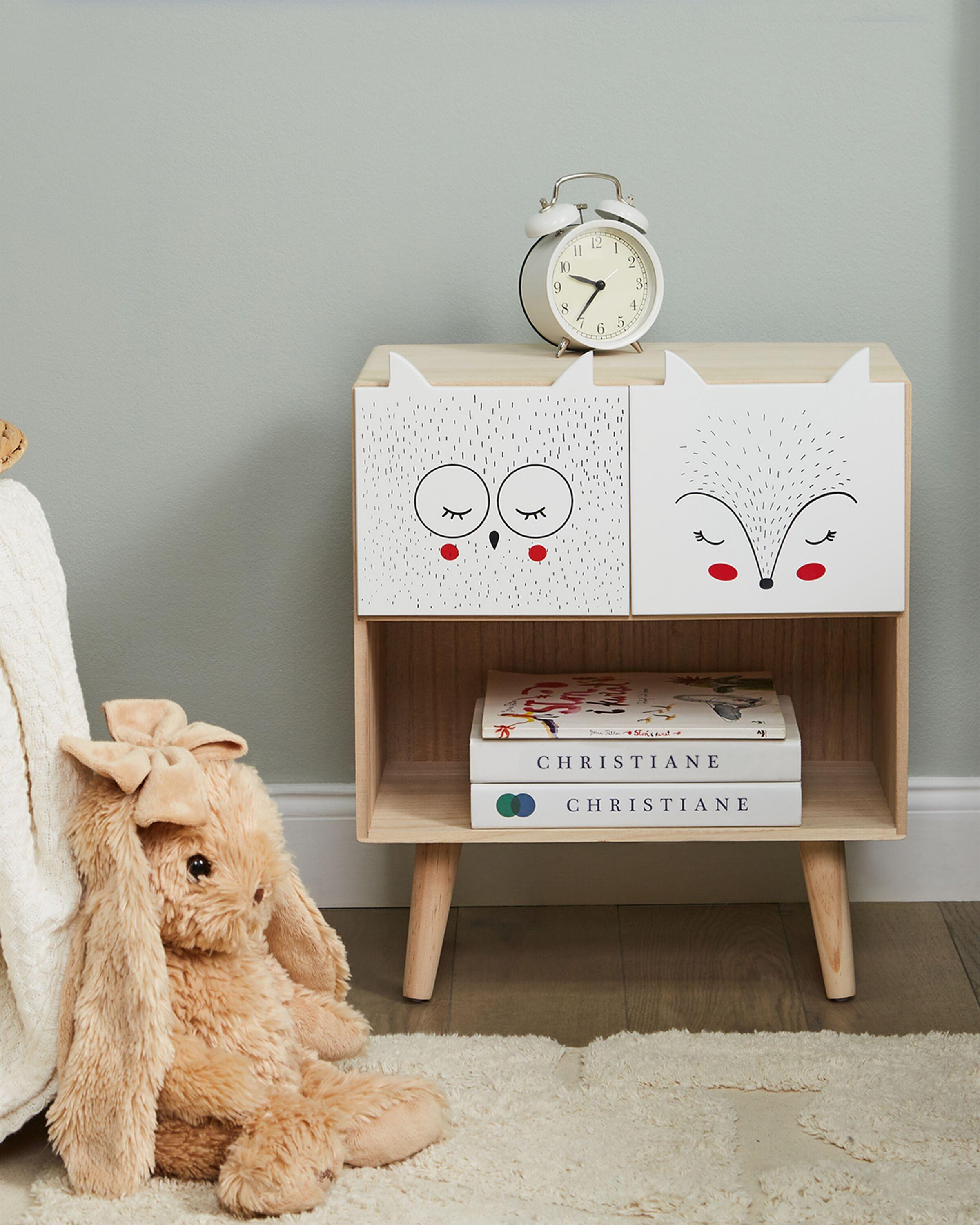 Beliani Comodino 2 cassetti en Fibra a media densità (MDF) Moderno RUPERT  