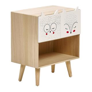 Beliani Nachttisch mit 2 Schubladen aus MDF-Platte Modern RUPERT  