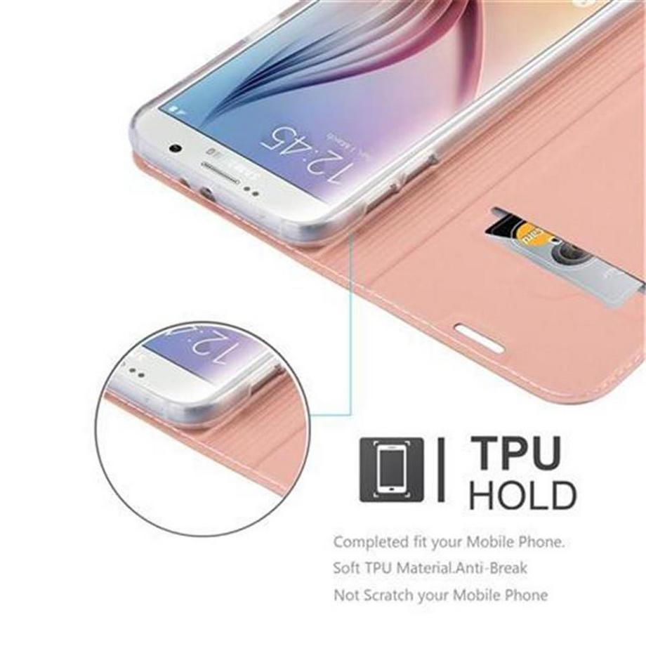 Cadorabo  Housse compatible avec Samsung Galaxy S6 - Coque de protection avec fermeture magnétique, fonction de support et compartiment pour carte 