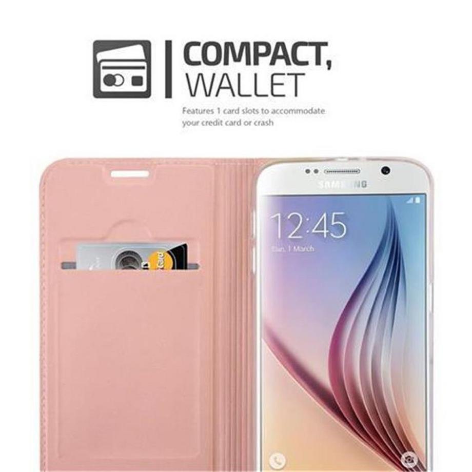 Cadorabo  Housse compatible avec Samsung Galaxy S6 - Coque de protection avec fermeture magnétique, fonction de support et compartiment pour carte 