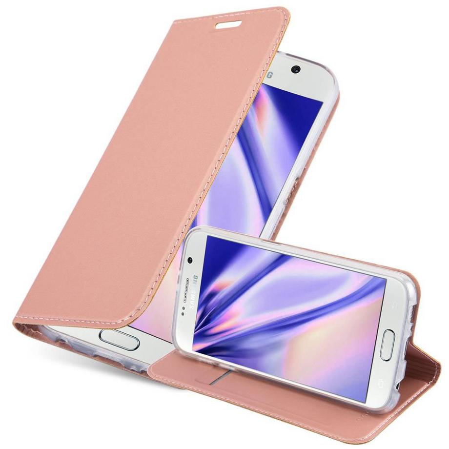 Cadorabo  Housse compatible avec Samsung Galaxy S6 - Coque de protection avec fermeture magnétique, fonction de support et compartiment pour carte 