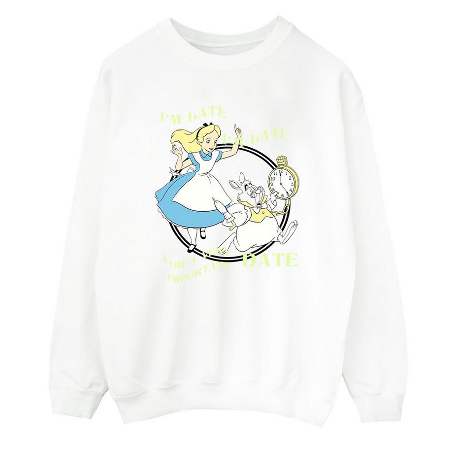 Disney Alice Au Pays Des Merveilles I'm Late Sweatshirt  