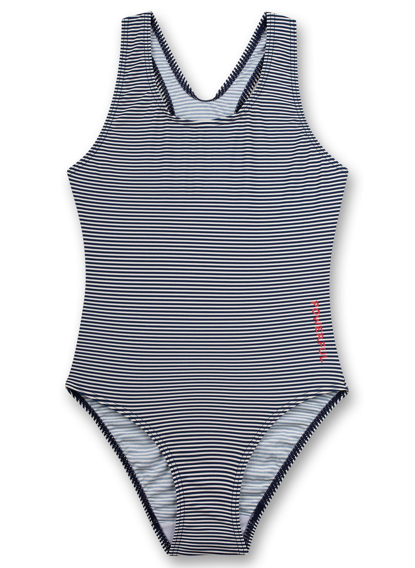 Sanetta Mädchen-Badeanzug Blau Mit Blumen - Nachhaltig & Bequem Aus Recyceltem Polyester