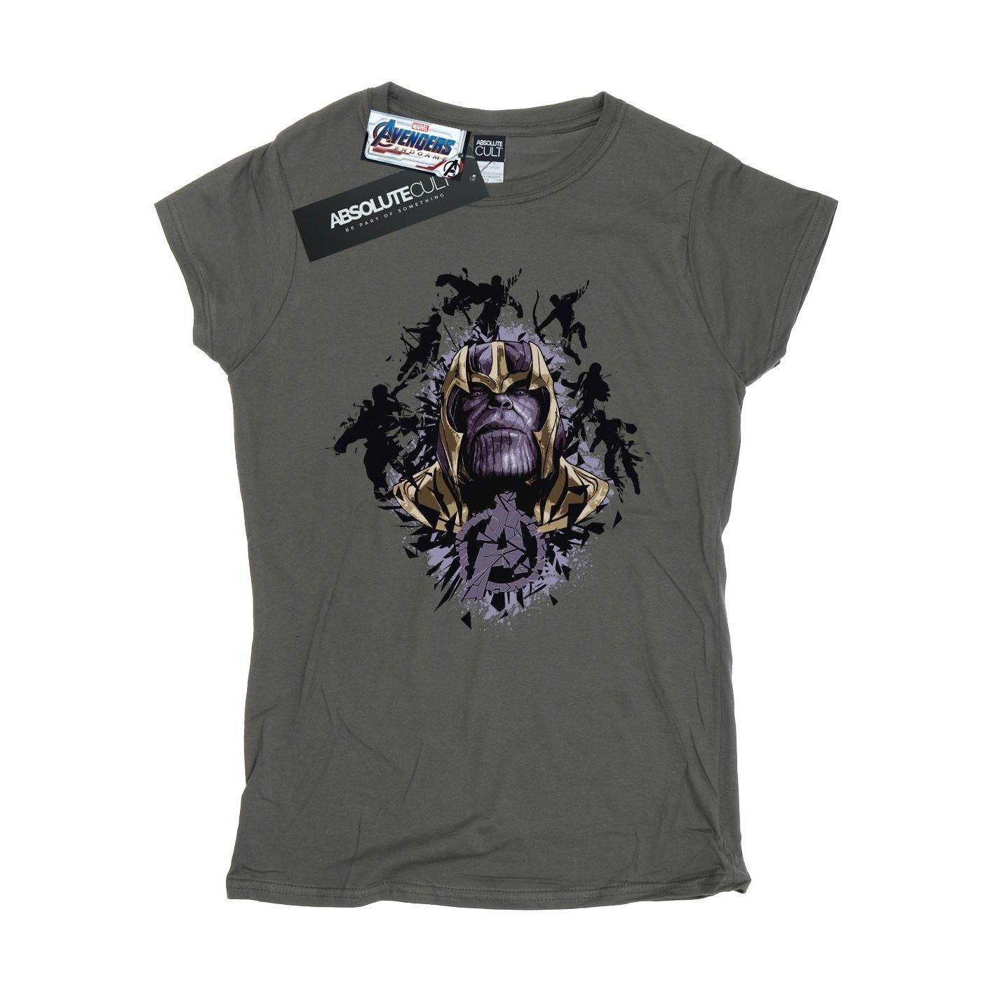 Image of Avengers Endgame Warlord Thanos Tshirt Damen Charcoal Black L