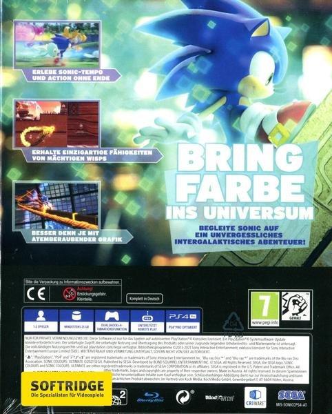 SEGA  SEGA Sonic Colours: Ultimate Launch Edition Anglais, Allemand PlayStation 4 