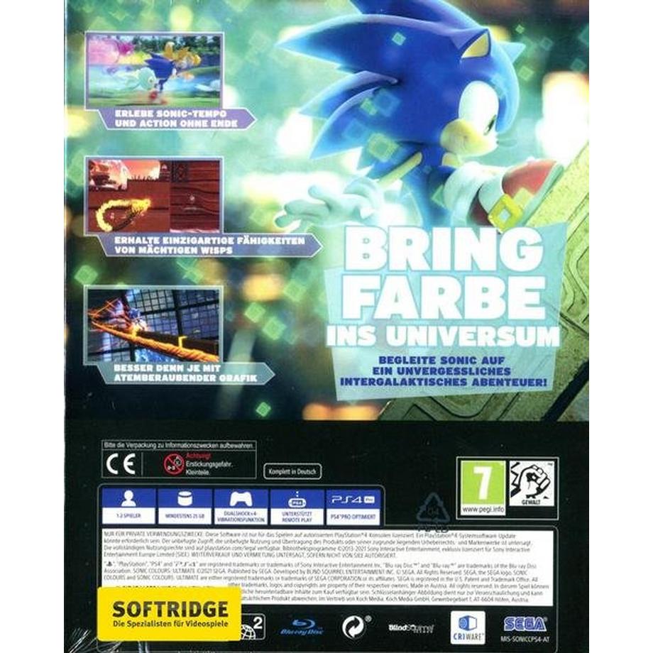 SEGA  SEGA Sonic Colours: Ultimate Launch Edition Englisch, Deutsch PlayStation 4 