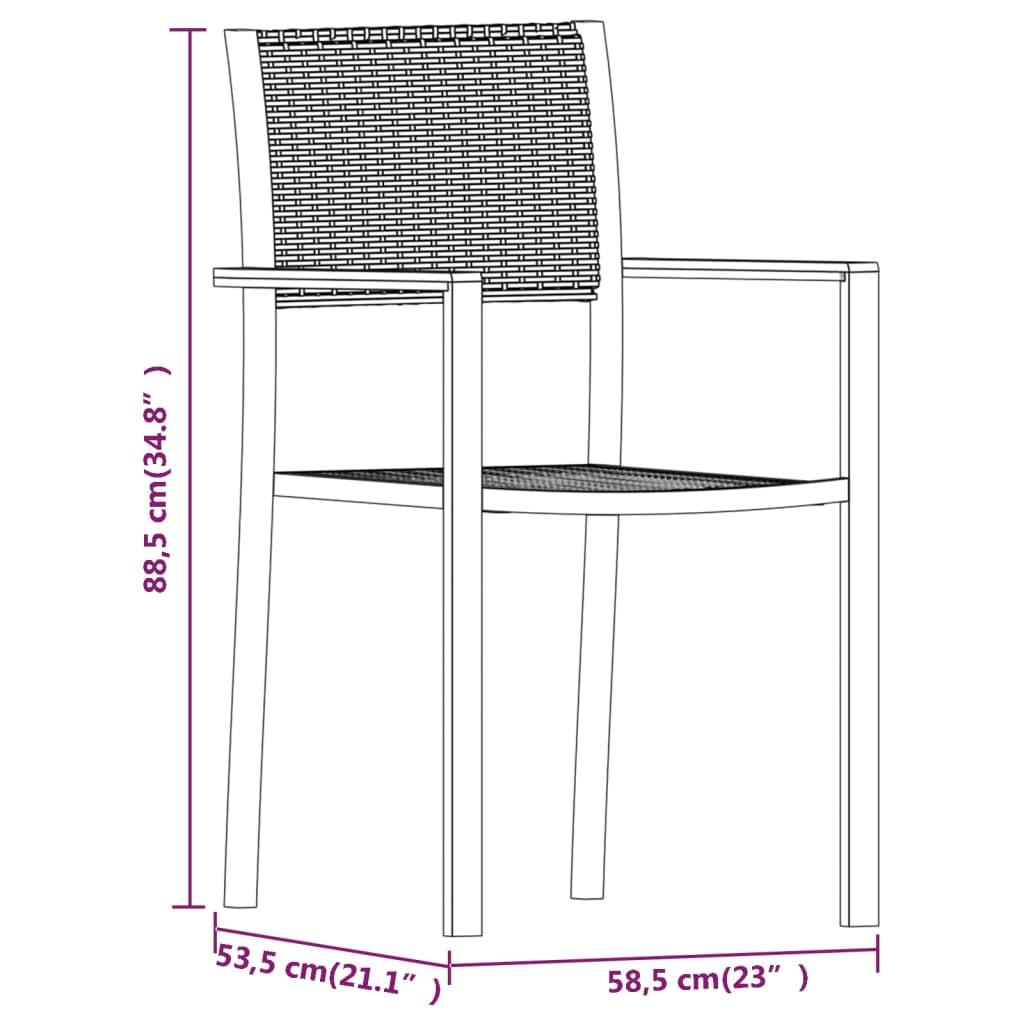 VidaXL Ensemble de salle à manger de jardin plastique  