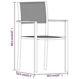 VidaXL set da pranzo da giardino Plastica  