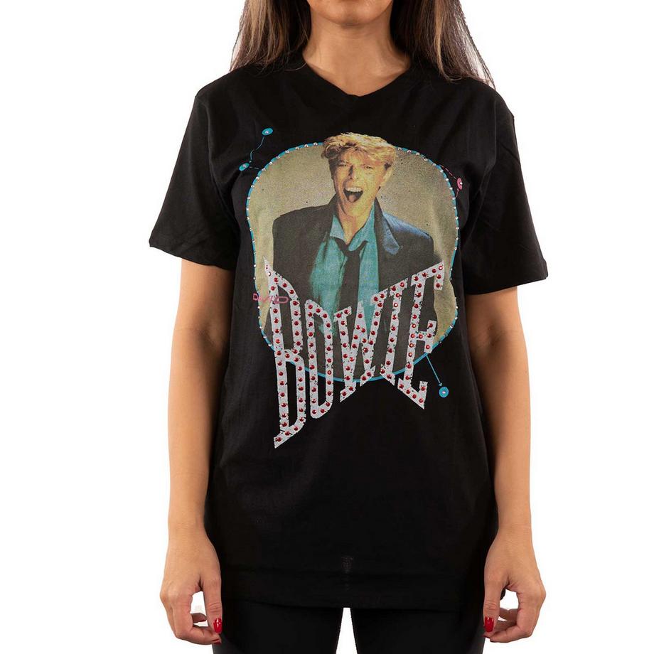 David Bowie T-Shirt Decorata  