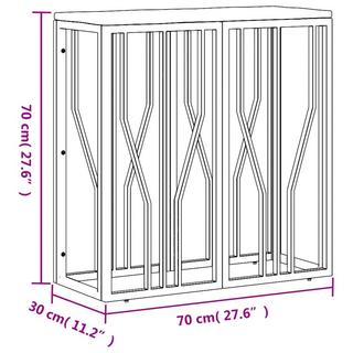 VidaXL Table console acier inoxydable  