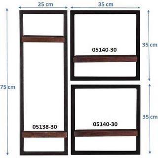 mutoni Wandregal Elvana natur 65x25x75 (3-tlg)  