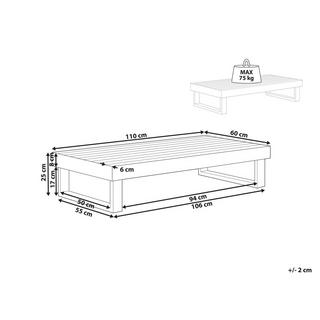 Beliani Tavolino da caffè en Legno d'acacia certificato FSC® Rustico MARETTIMO  