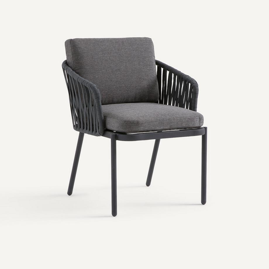 Fauteuil de table en sangles tressées