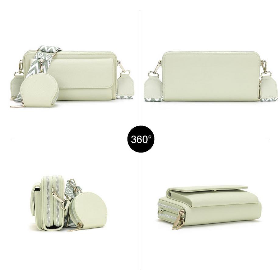 Only-bags.store Kleine Umhängetasche mit abnehmbarer Geldbörse  