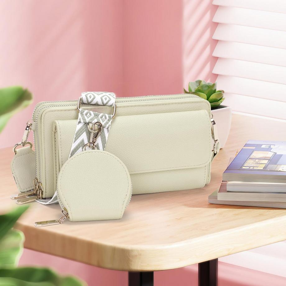 Only-bags.store Kleine Umhängetasche mit abnehmbarer Geldbörse  