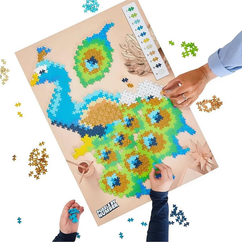 Plus-Plus  Basic Kreativ Bausteine Puzzle Pfau (800Teile) 