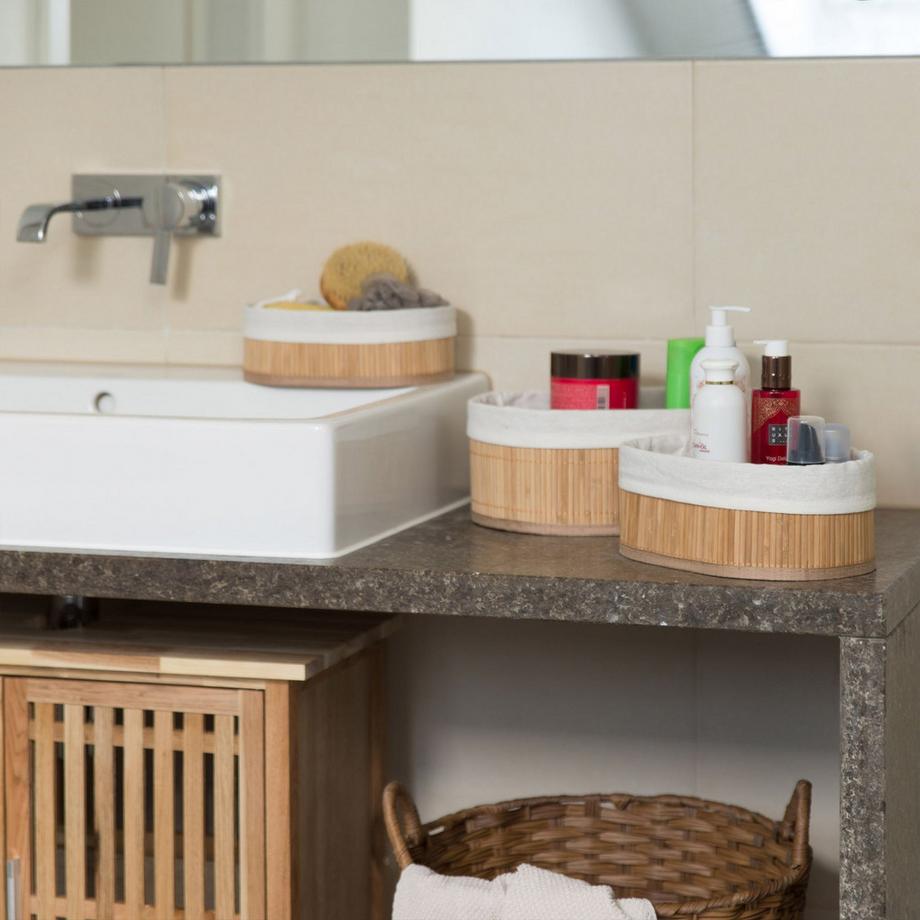 B2X Cestino in bambù in tre parti  