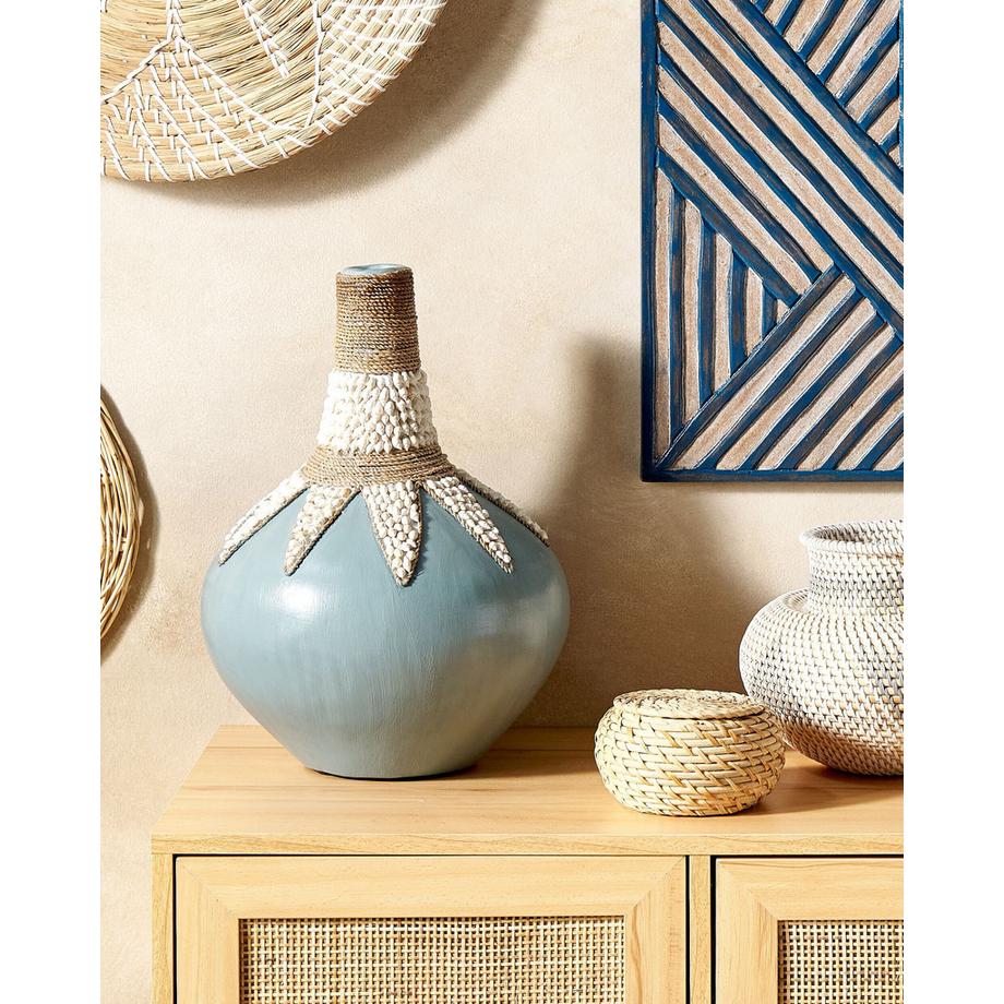 Beliani Vase décoratif en Terre cuite Boho SILAU  