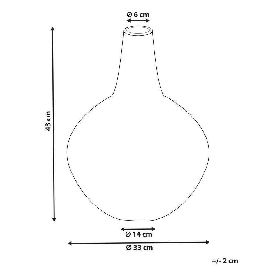 Beliani Vase décoratif en Terre cuite Boho SILAU  