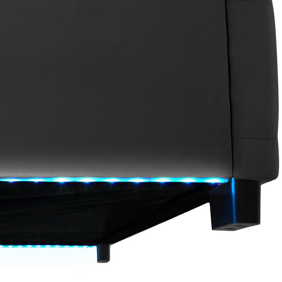 Tectake Lit rembourré SEDONA en aspect velours avec motif matelassé  