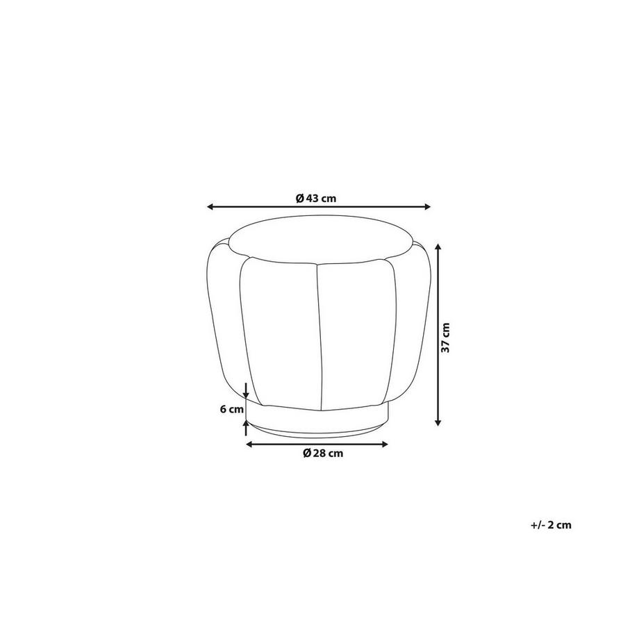 Beliani Pouf en Velours Glamour IRVING  