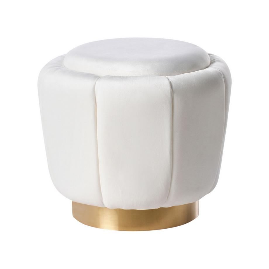 Beliani Pouf en Velours Glamour IRVING  