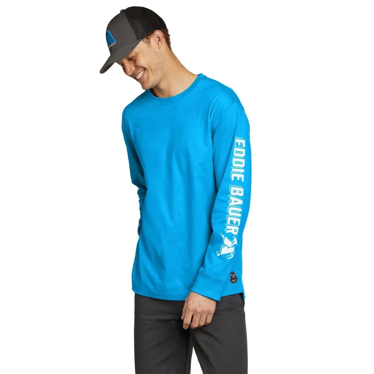 Image of Mountain Ops Tshirt Logo Herren Blau S