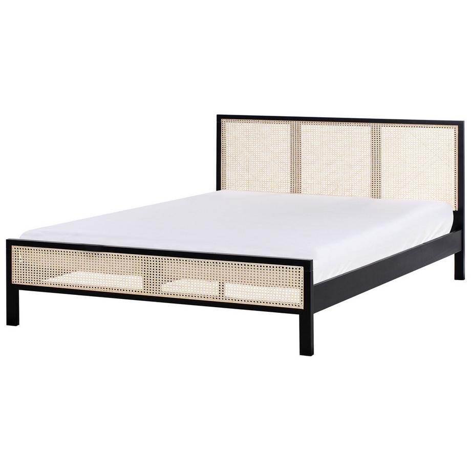 Beliani Lit avec sommier en Bois de pin Rustique SALERNAS  