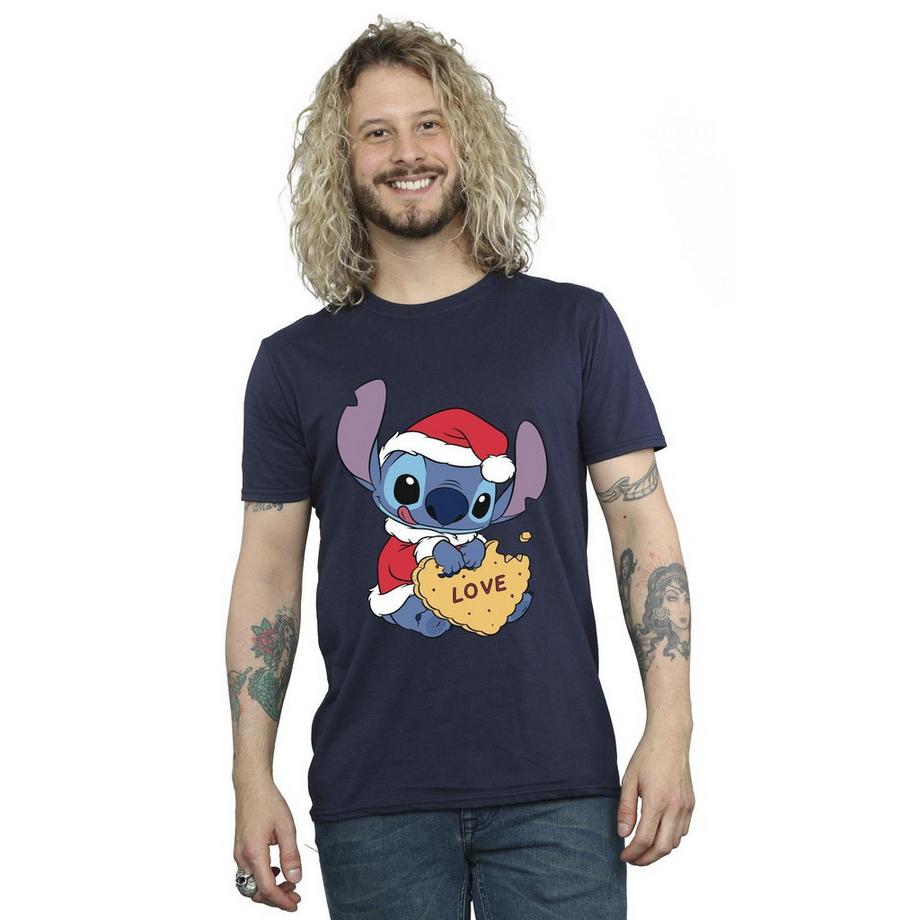 Disney Stitch Christmas Love Cookie T-Shirt  