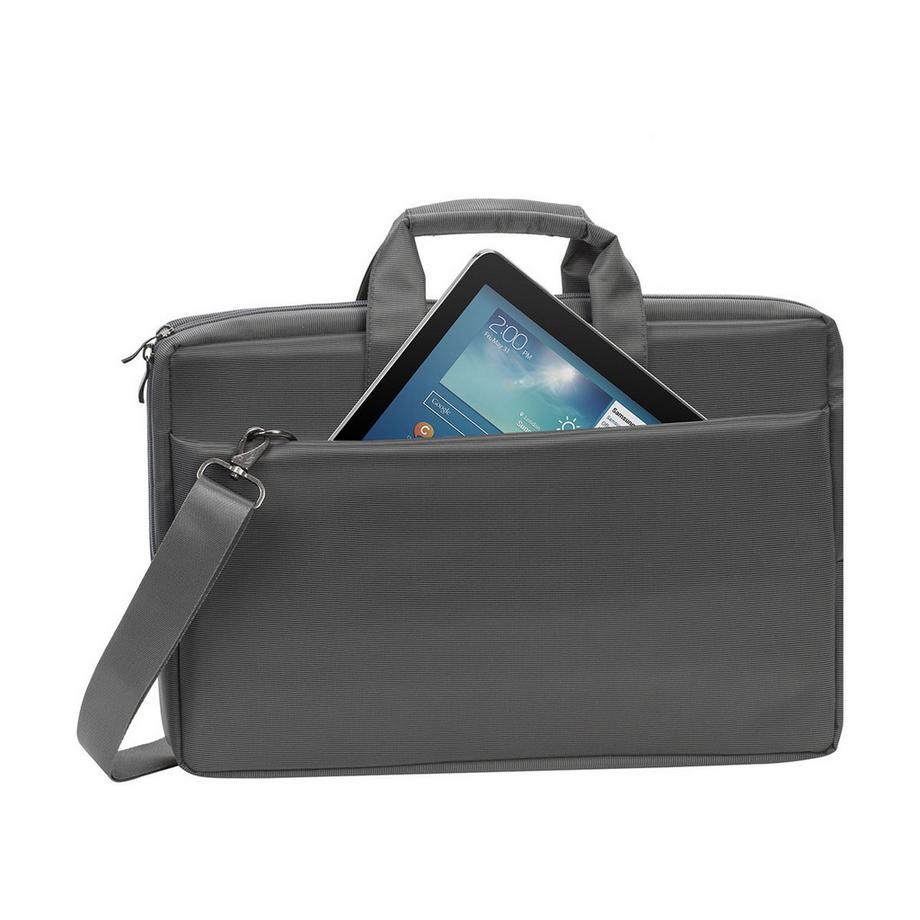RIVACASE  Borsa per laptop a 2 scomparti da 17,3” con tracolla rimovibile 