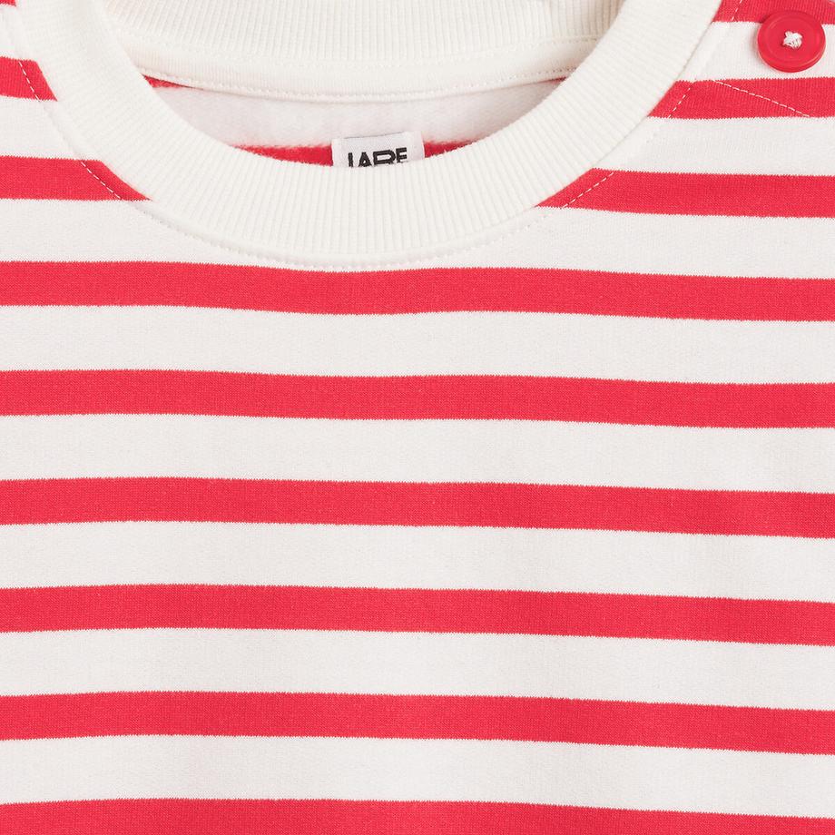 La Redoute Collections  Gestreiftes Sweatshirt mit rundem Ausschnitt 