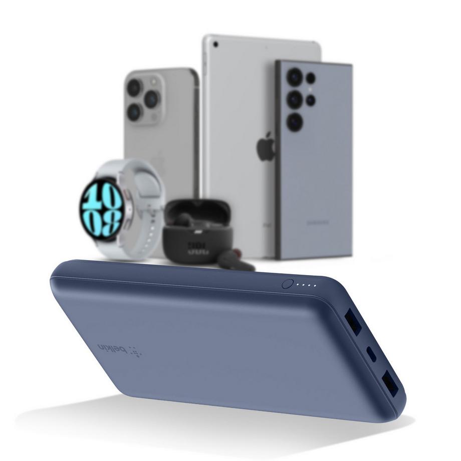 belkin  Powerbank 20000mAh 2x USB + USB-C Blau 