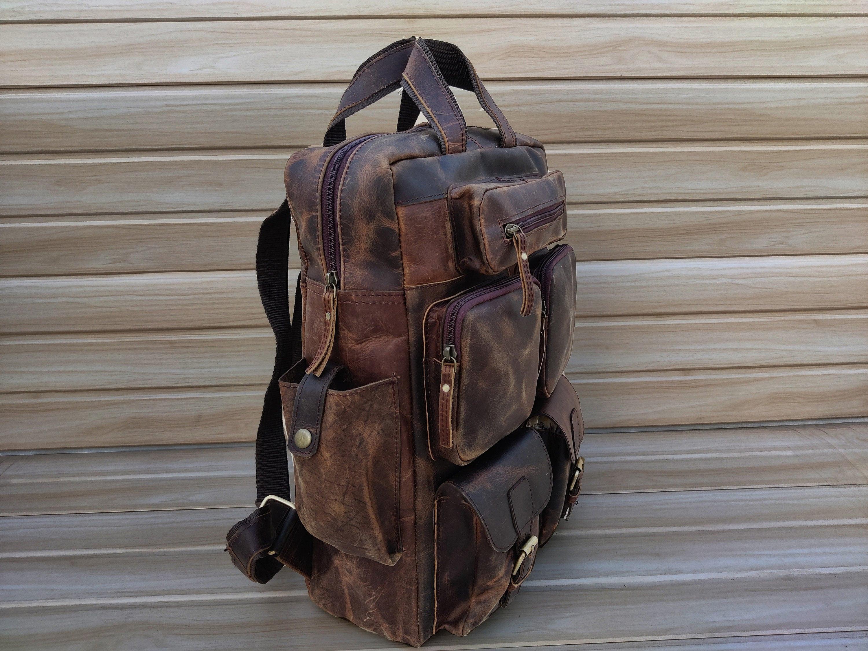 Only-bags.store Leder Laptop Rucksack  
