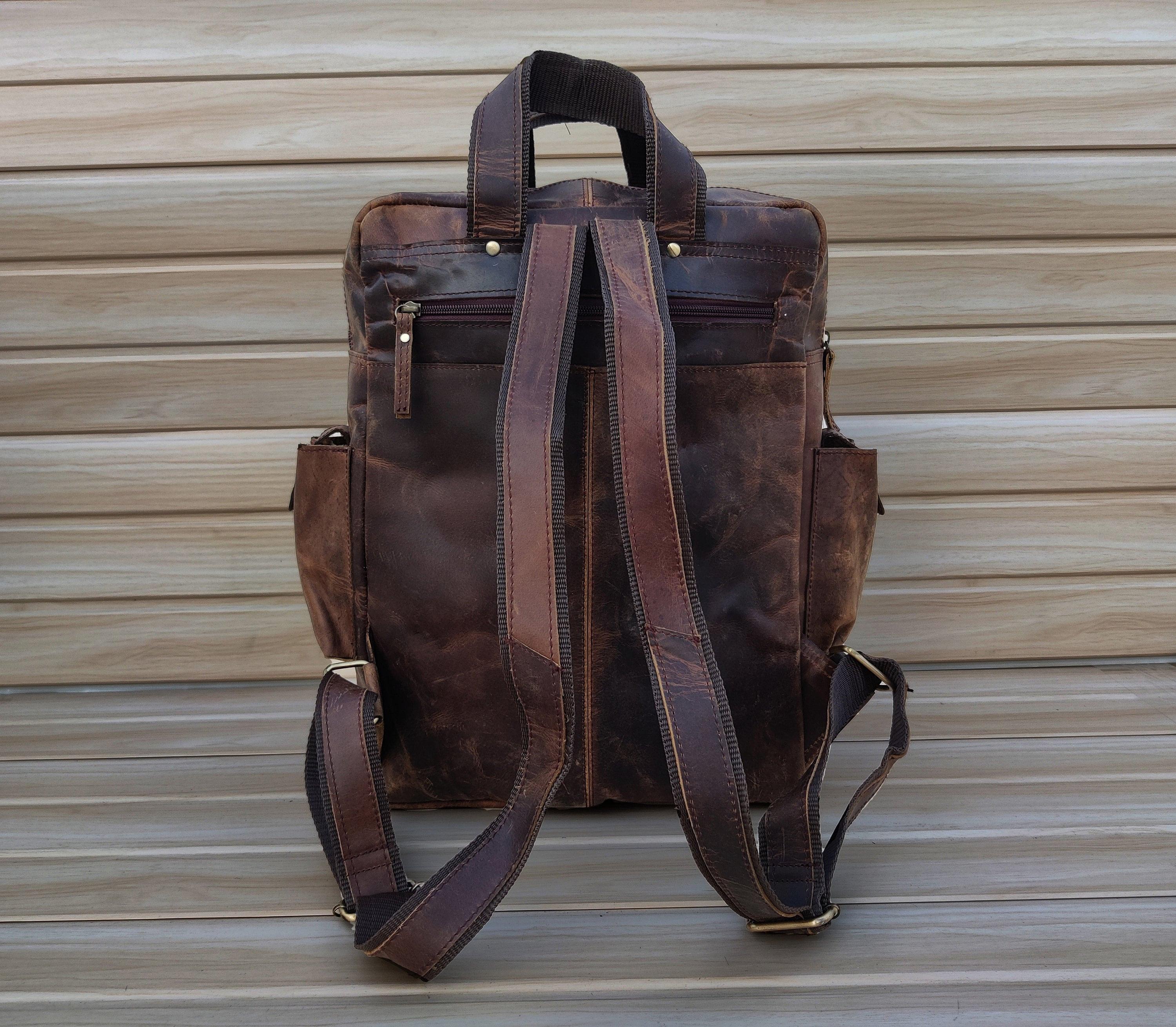Only-bags.store Leder Laptop Rucksack  
