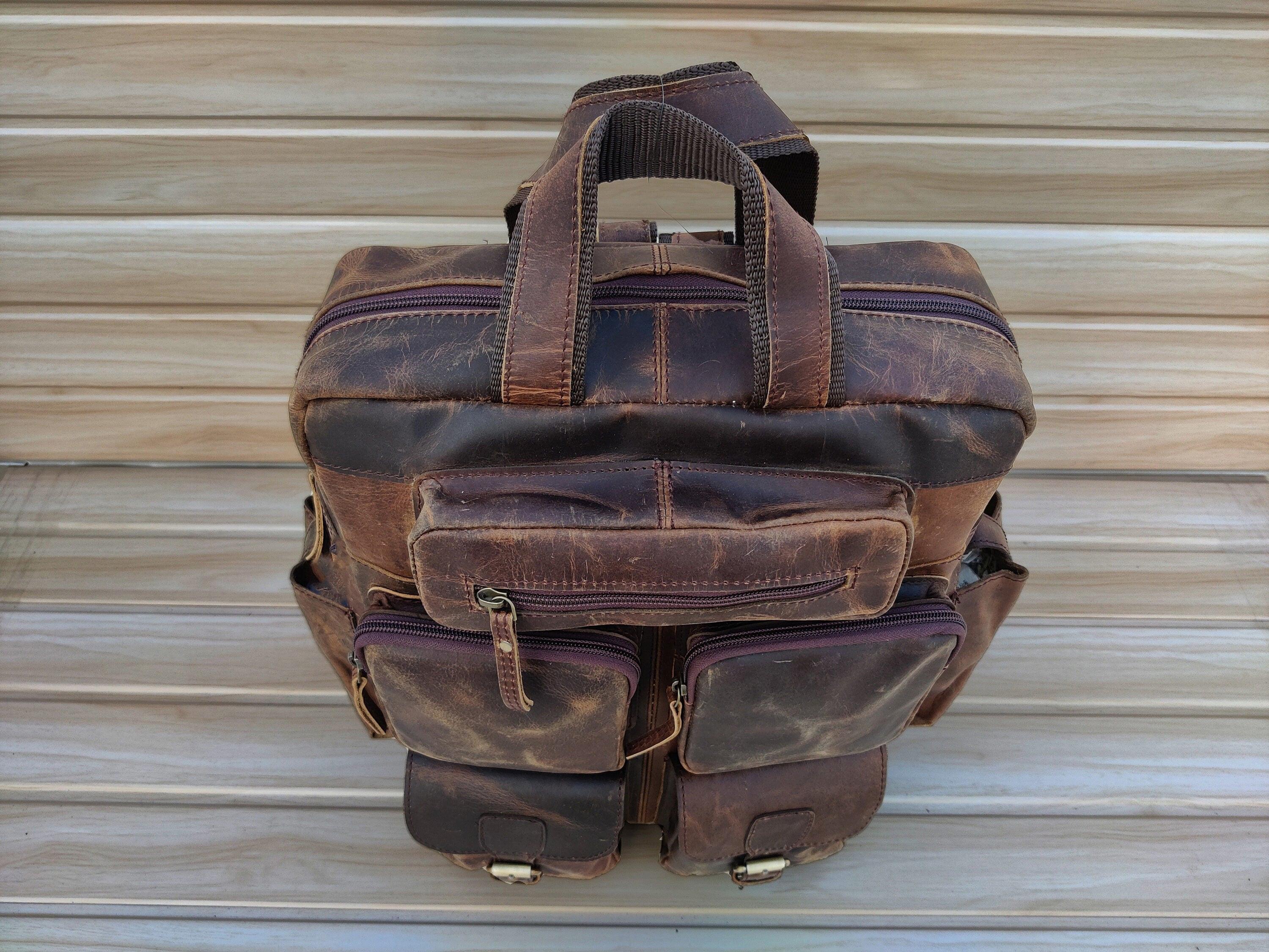 Only-bags.store Leder Laptop Rucksack  