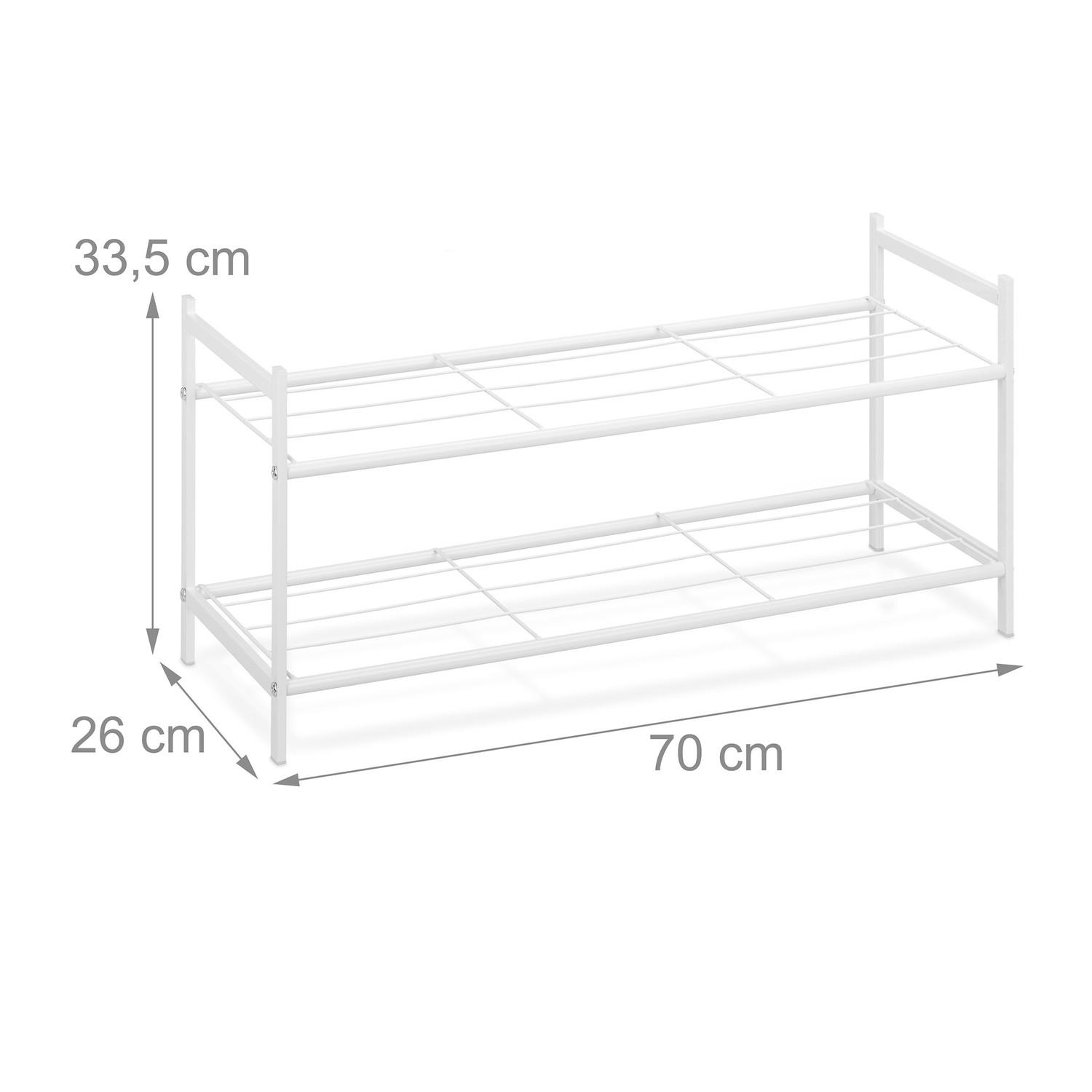 B2X Scaffale per scarpe impilabile con 2 ripiani  