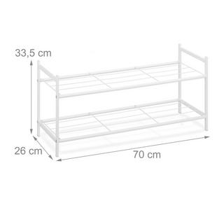 B2X Scaffale per scarpe impilabile con 2 ripiani  