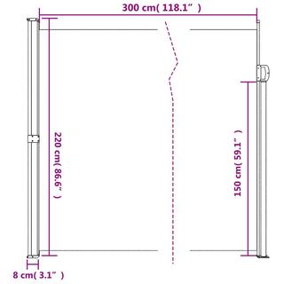 VidaXL Auvent latéral rétractable  