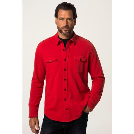 JP1880  Chemise en molleton Modern Fit à manches longues et col Kent 