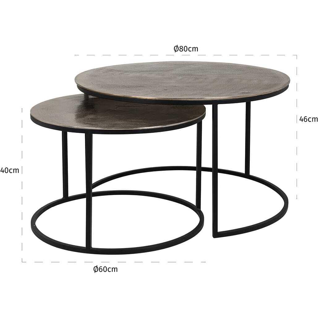 mutoni Table basse Asher (série de 2)  