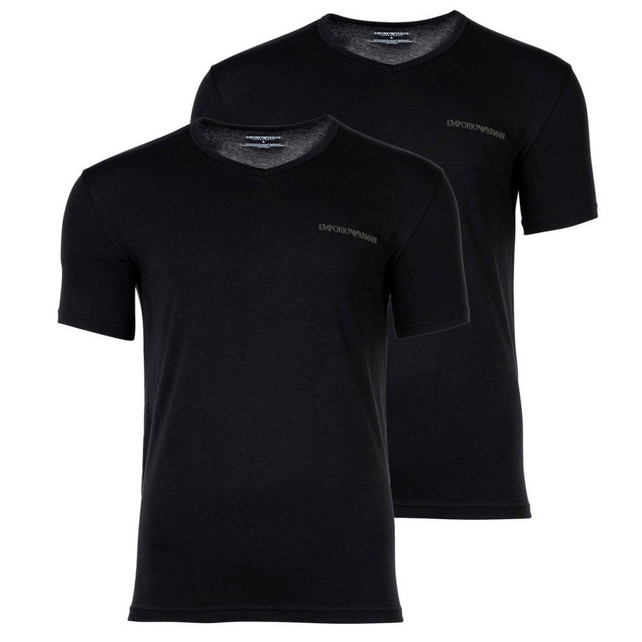 EMPORIO ARMANI Core Logoband T-Shirt Col V Lot de 2  