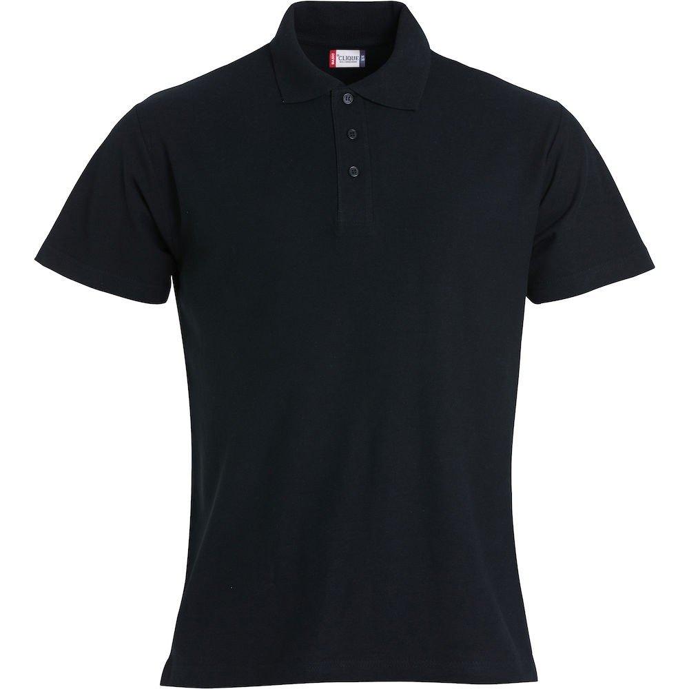 Image of Basic Poloshirt Herren Schwarz 4XL